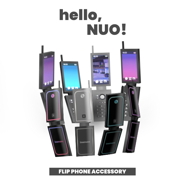 Maxis Match HELLO NUO flip phone accessory by simsfinds - The Sims 4 Custom Content