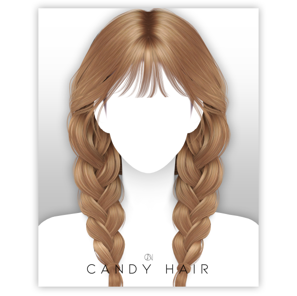 Alpha [JINO] HAIR N35 CANDY by simsfinds - The Sims 4 Custom Content