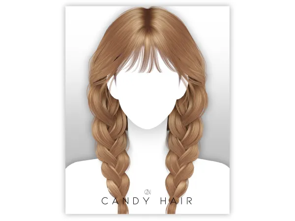 Alpha [JINO] HAIR N35 CANDY by JINO - The Sims 4 Custom Content