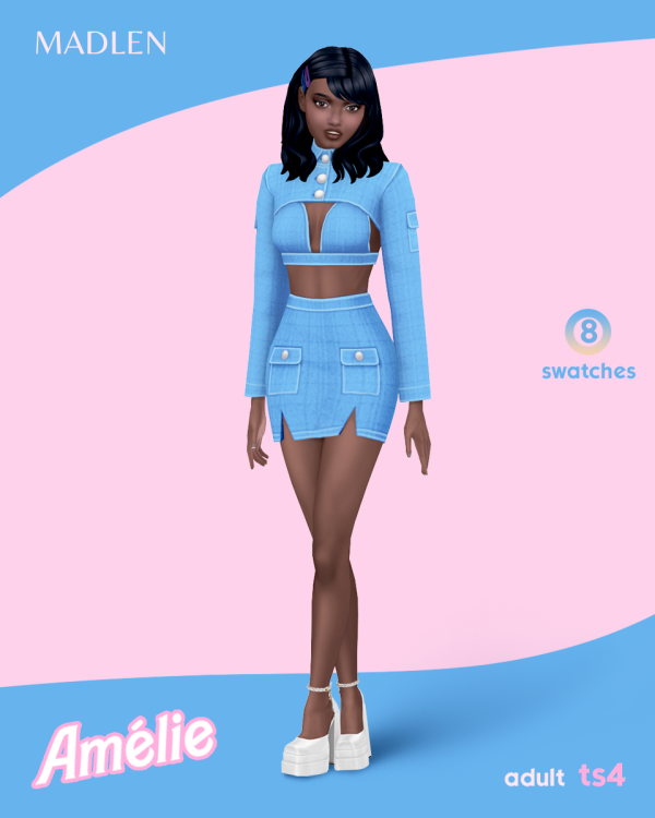 Maxis Match Amelie Outfit by simsfinds - The Sims 4 Custom Content