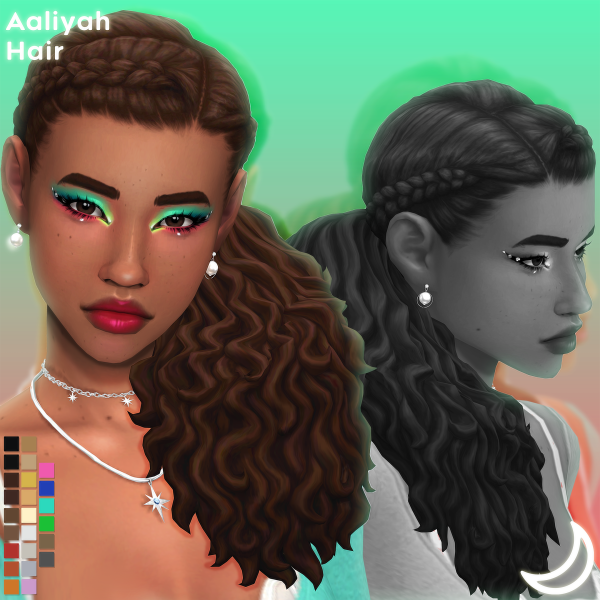 Maxis Match AALIYAH HAIR by simsfinds - The Sims 4 Custom Content