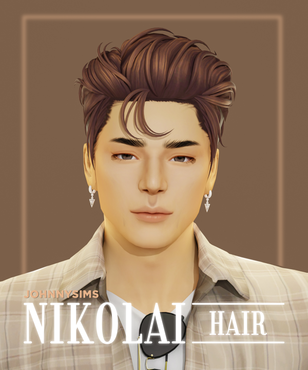 Maxis Match Nikolai Hair by simsfinds - The Sims 4 Custom Content