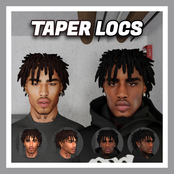 Alpha TAPER LOCS by simsfinds - The Sims 4 Custom Content
