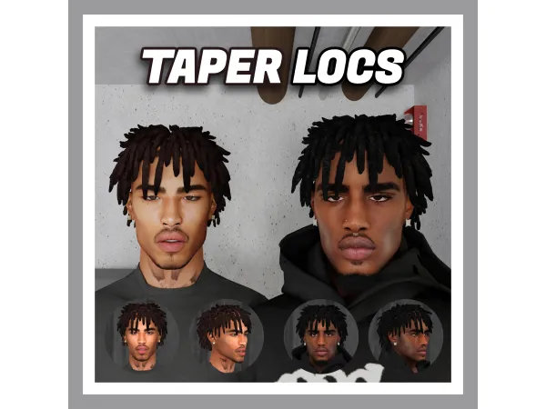 Alpha TAPER LOCS by Khadijah551 - The Sims 4 Custom Content