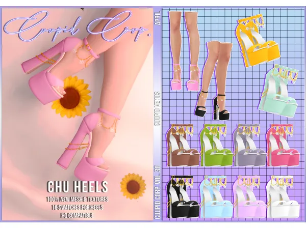 Alpha VENUS CHU HEELS 800 CUUPID by 1 - The Sims 4 Custom Content