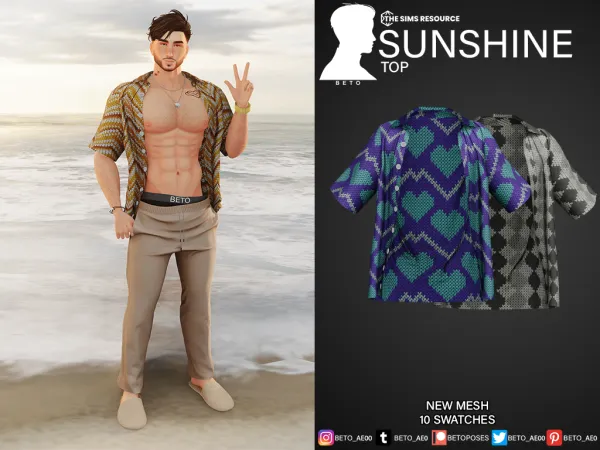 Alpha Sunshine Set by Beto_ae0 - The Sims 4 Custom Content