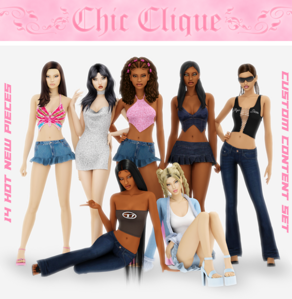 Alpha Chic Clique by simsfinds - The Sims 4 Custom Content