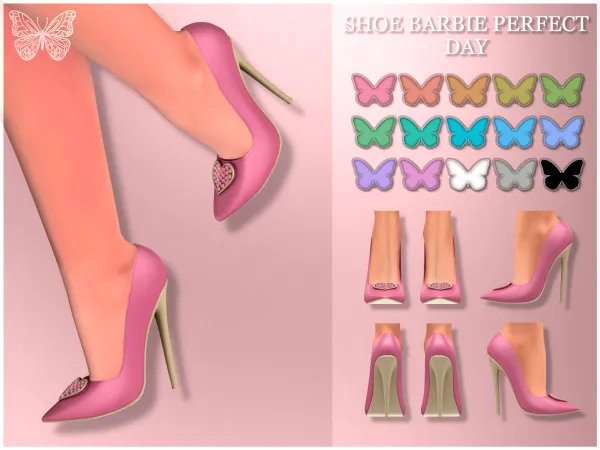 Mix SHOE BARBIE PERFECT DAY by mirroreddreamscc - The Sims 4 Custom Content