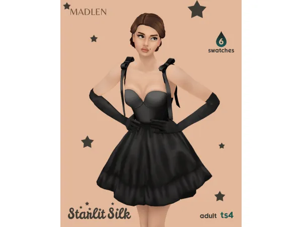 Maxis Match starlit silk dress - The Sims 4 Custom Content