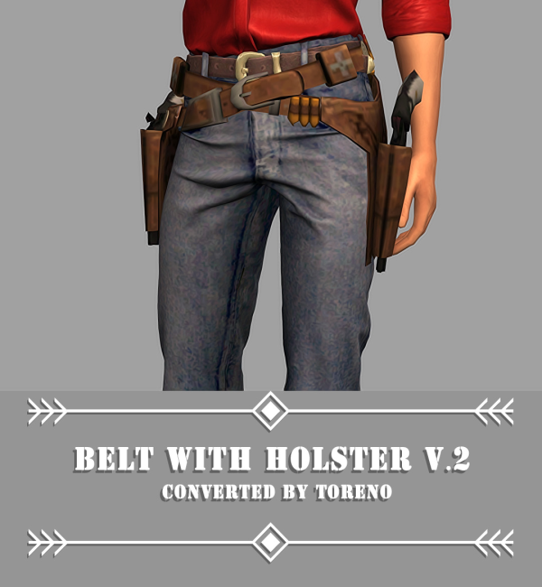 Alpha Belt_Revolver by simsfinds - The Sims 4 Custom Content