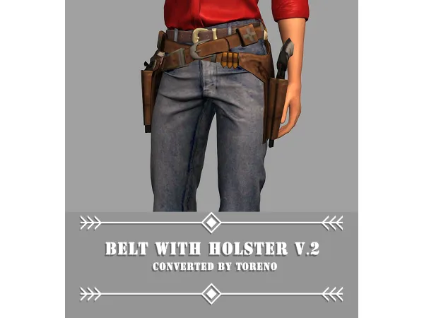 Alpha Belt_Revolver - The Sims 4 Custom Content