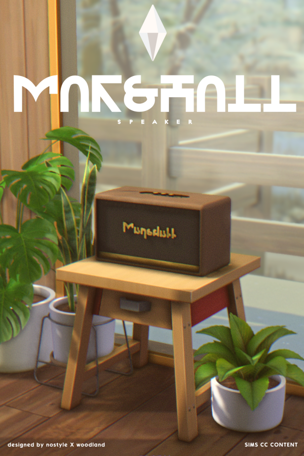 Mix Marshall Speaker by simsfinds - The Sims 4 Custom Content