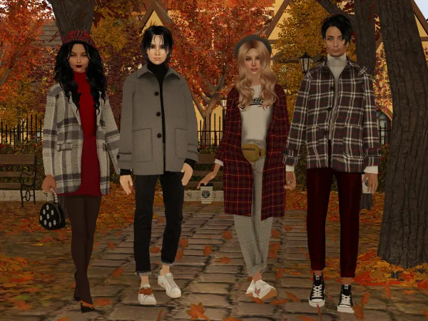 Three stylish tops for cool weather - The Sims 2 Custom Content