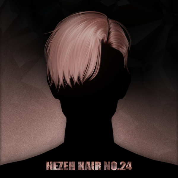 Alpha [hezeh]hair_no24 by hezeh - The Sims 4 Custom Content
