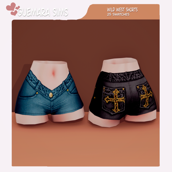 Mix Wild west shorts (Public now) by simsfinds - The Sims 4 Custom Content