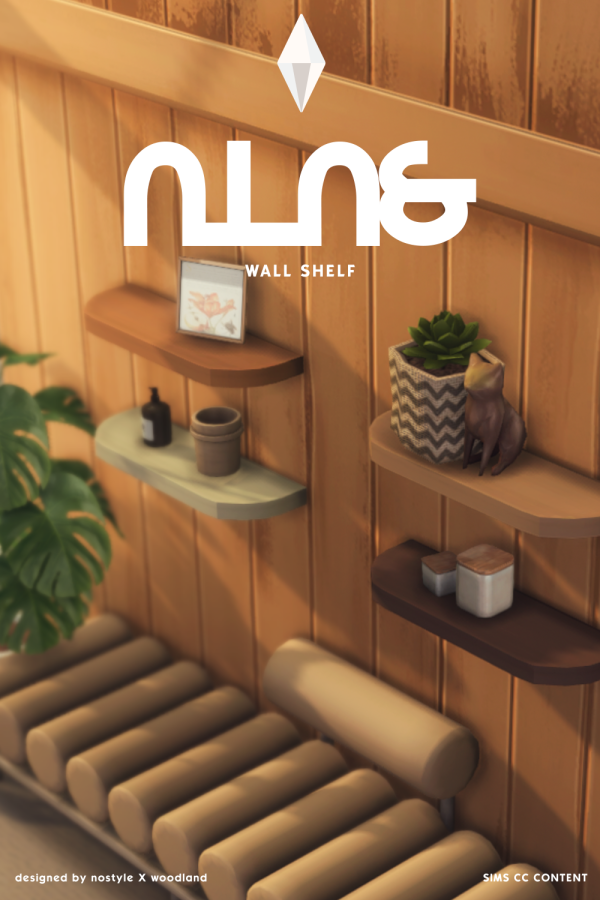 Mix ALAS Wall Shelf by simsfinds - The Sims 4 Custom Content