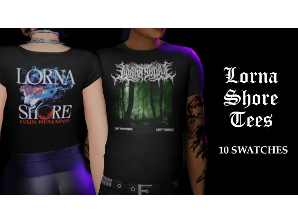 Maxis Match lorna shore tees by mellosakicc - The Sims 4 Custom Content