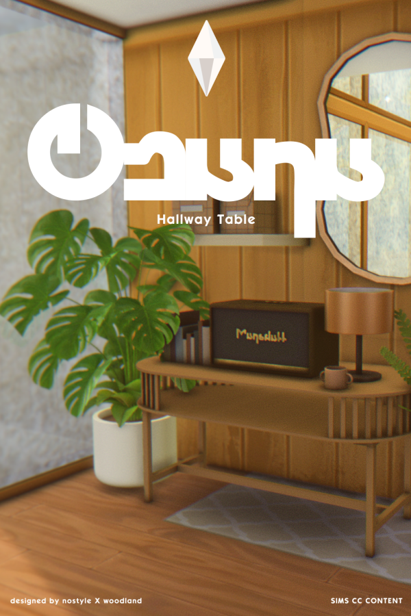 Mix Ceara Hallway Table by simsfinds - The Sims 4 Custom Content