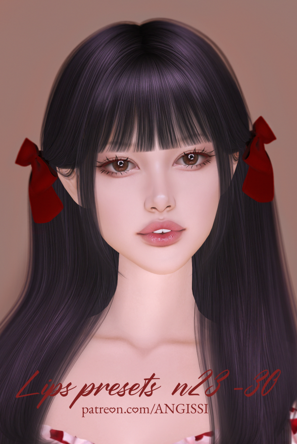 Alpha Lips presets n23 30 by simsfinds - The Sims 4 Custom Content