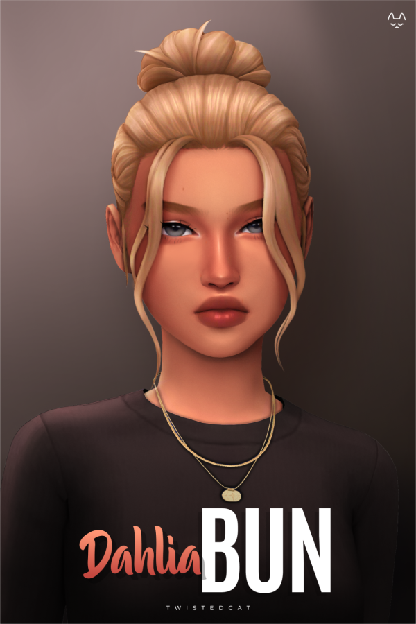 Maxis Match Dahlia Bun(Download) by simsfinds - The Sims 4 Custom Content