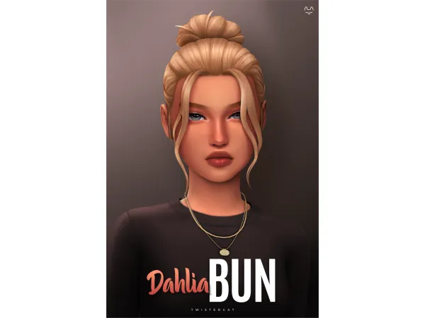 Maxis Match Dahlia Bun(Download) by TwistedCat - The Sims 4 Custom Content