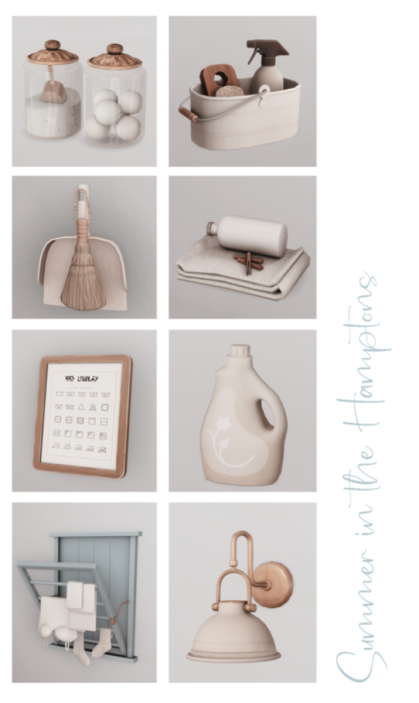 Alpha Summer in the Hamptons Laundry room by plush_pixels - The Sims 4 Custom Content