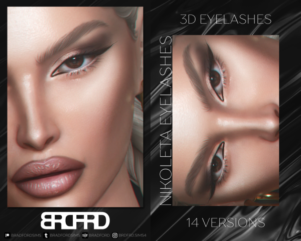 Alpha Nikoleta Eyelashes by bradford - The Sims 4 Custom Content