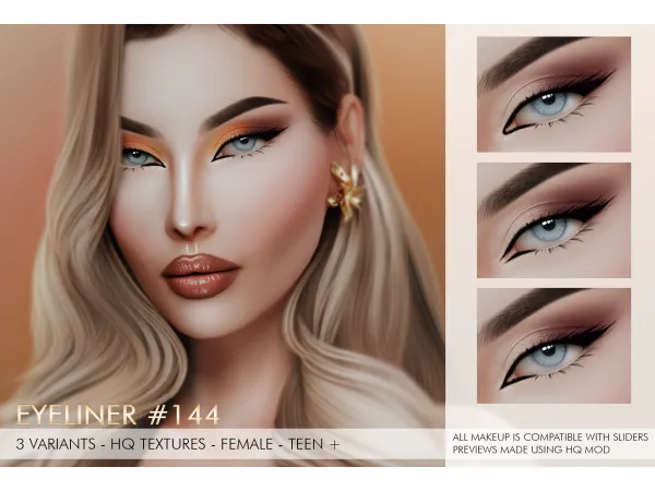 Alpha NIKOLETA MAKEUP SET by simsfinds - The Sims 4 Custom Content