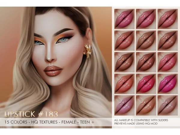 Alpha NIKOLETA MAKEUP SET by simsfinds - The Sims 4 Custom Content