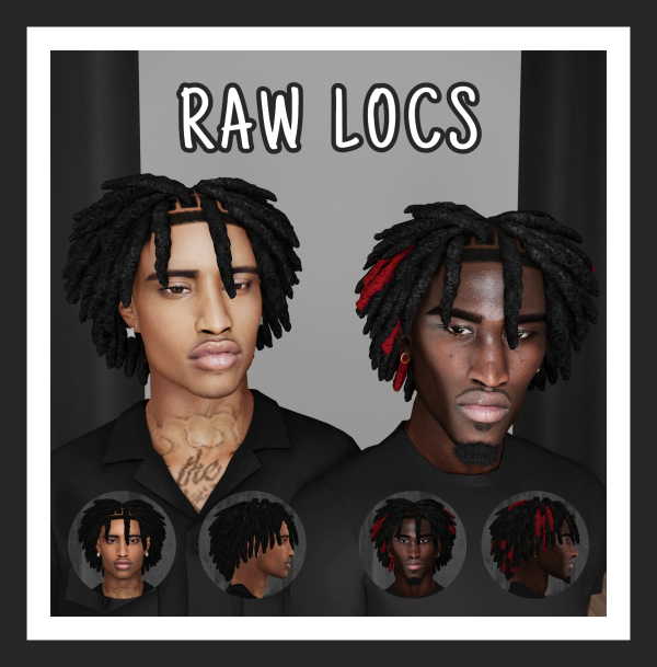 Alpha RAW LOCS by simsfinds - The Sims 4 Custom Content
