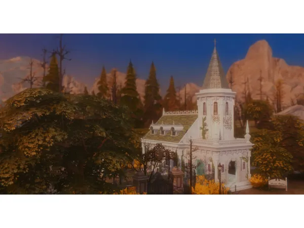 Maxis Match Old Church by simsfinds - The Sims 4 Custom Content