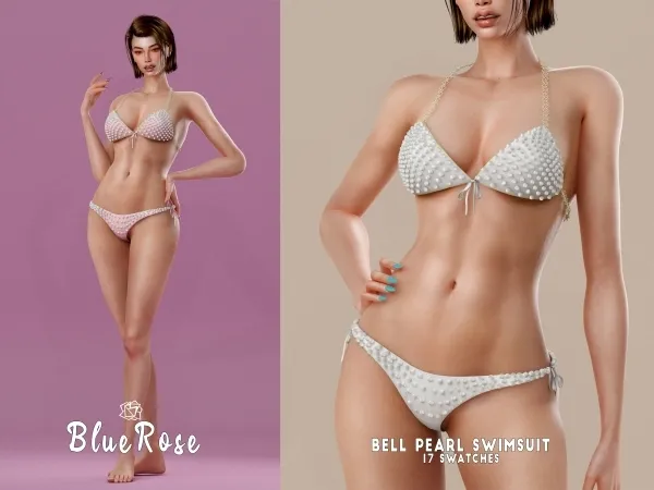 Alpha Bell Pearl Swimsuit Bluerose by bluerose-sims - The Sims 4 Custom Content
