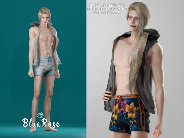 Alpha Male Summer Set by bluerose-sims - The Sims 4 Custom Content