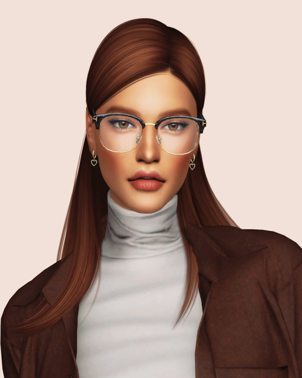Alpha Browline Glasses by simsfinds - The Sims 4 Custom Content