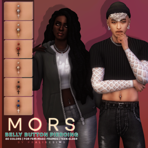 Mix MORS Belly Button Piercing by simsfinds - The Sims 4 Custom Content