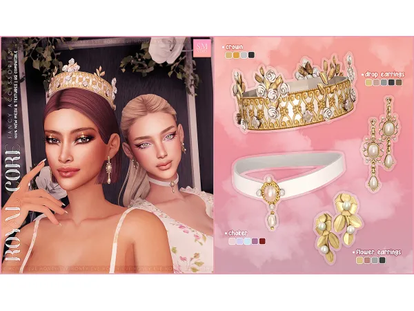 Alpha HONEY Royal Core Fancy Accessories by simsfinds - The Sims 4 Custom Content
