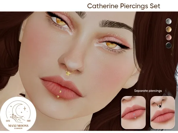 Alpha Catherine Piercings - The Sims 4 Custom Content