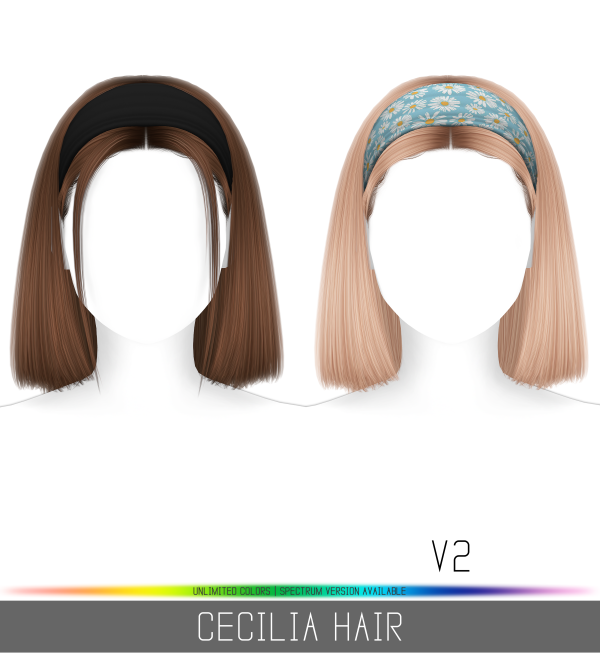 Alpha CECILIA HAIR by simsfinds - The Sims 4 Custom Content