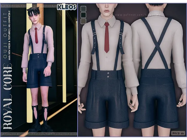 Alpha PEACH Royal Core Ouji Outfit by smsims - The Sims 4 Custom Content