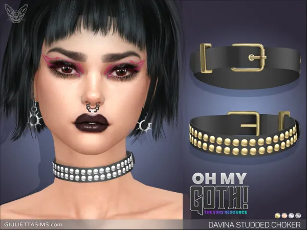 Alpha Oh My Goth Chokers by simsfinds - The Sims 4 Custom Content