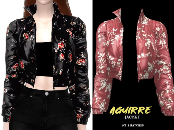 Alpha Aguirre Jacket by grafity-cc - The Sims 4 Custom Content