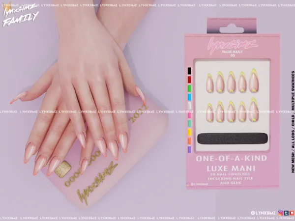 Alpha NAILS 02 Child by lynxsimzfamily - The Sims 4 Custom Content