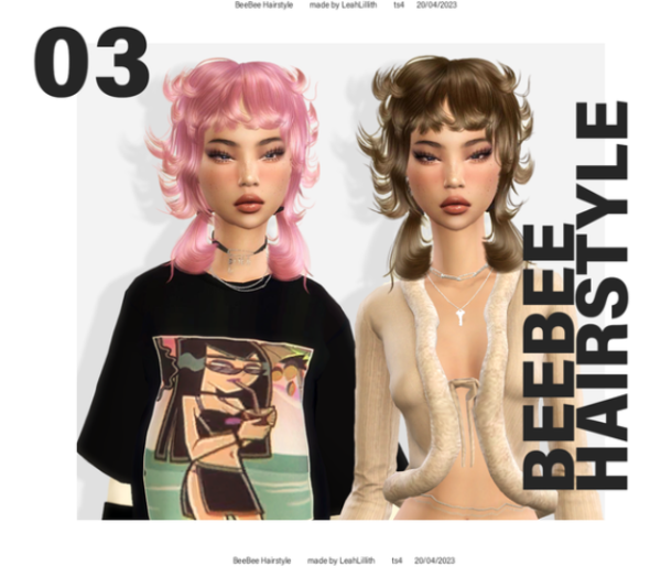 Alpha BeeBee Hairstyle by simsfinds - The Sims 4 Custom Content