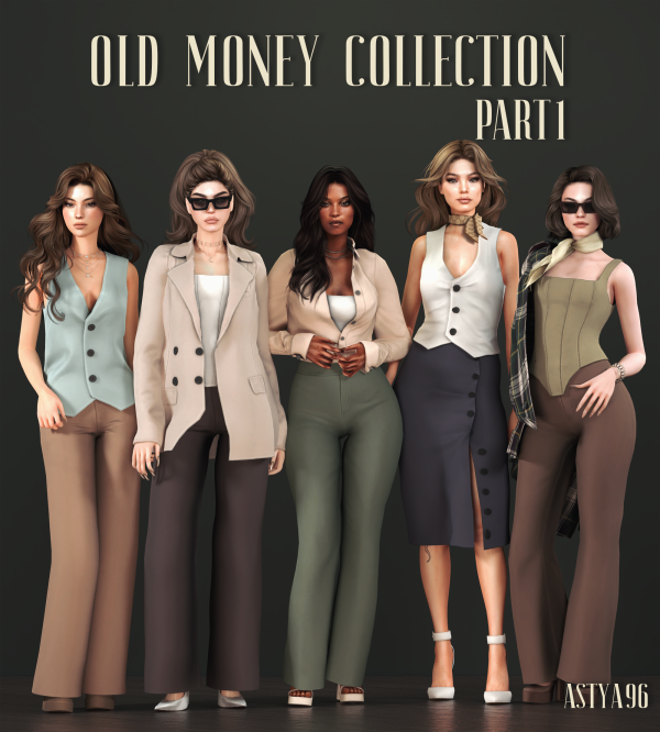 Alpha Old Money Collection August 2023 Collection by simsfinds - The Sims 4 Custom Content