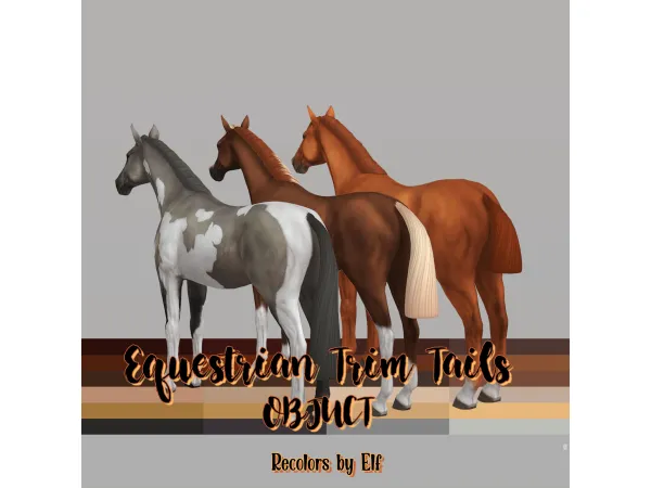 Maxis Match Equestrian Series Trim Tails - The Sims 4 Custom Content