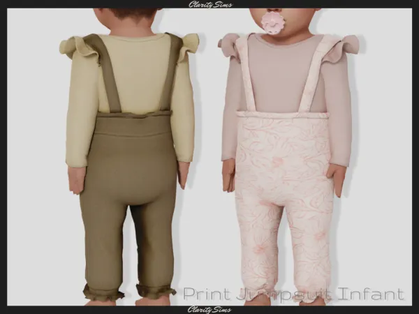 Alpha Print Jumpsuit Infant by clarity-sims - The Sims 4 Custom Content