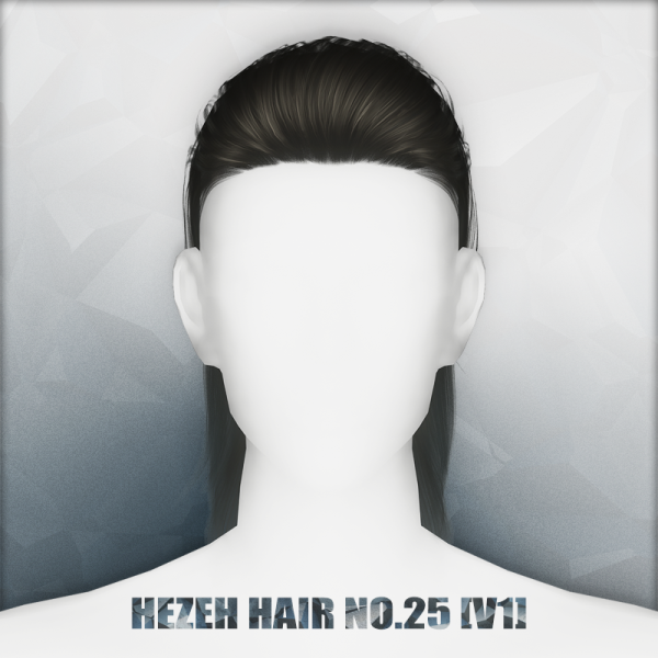 Alpha [Hezeh]Hair_No25_V1 by hezeh - The Sims 4 Custom Content