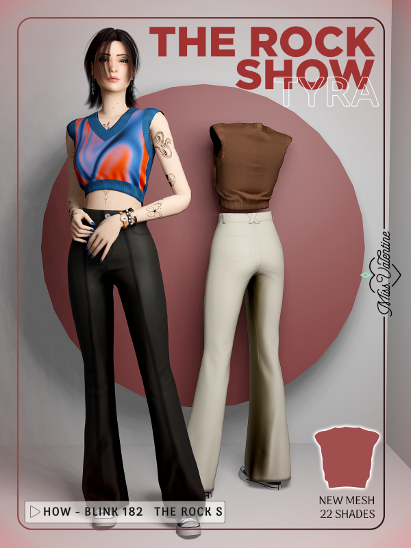 Alpha Tyra Top by simsfinds - The Sims 4 Custom Content