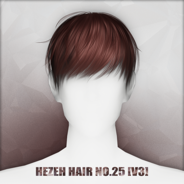 Alpha [Hezeh]Hair_No25_V3 by hezeh - The Sims 4 Custom Content