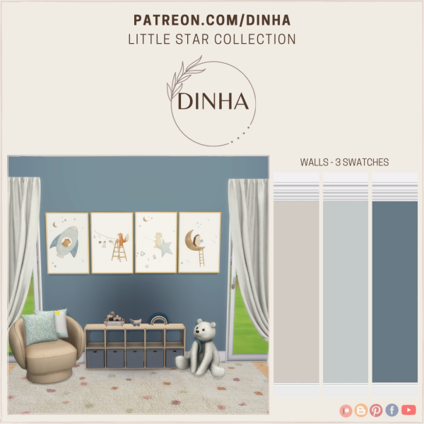 Mix Little star collection by dinhagamer - The Sims 4 Custom Content